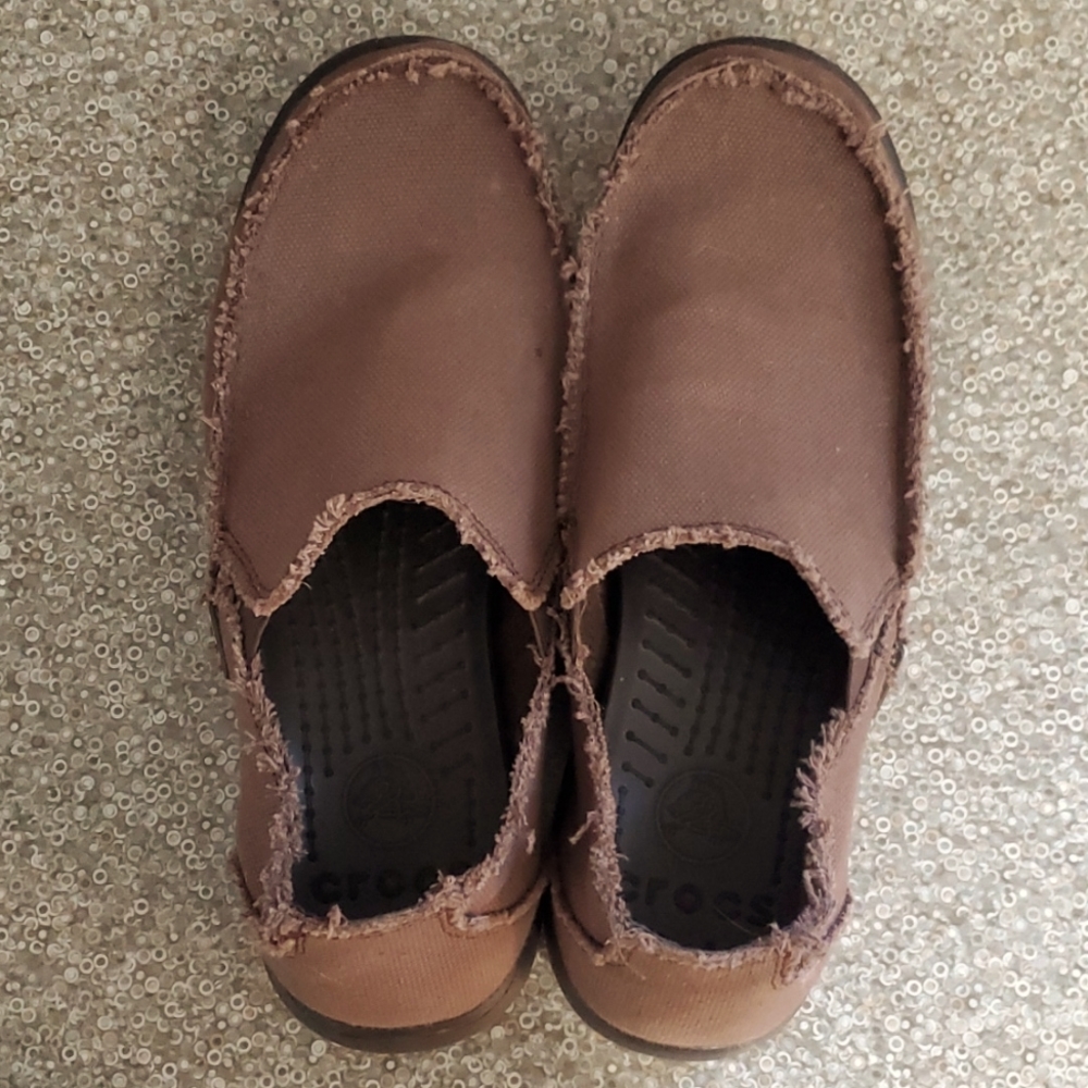 Crocs Men's Size 10 Brown Canvas